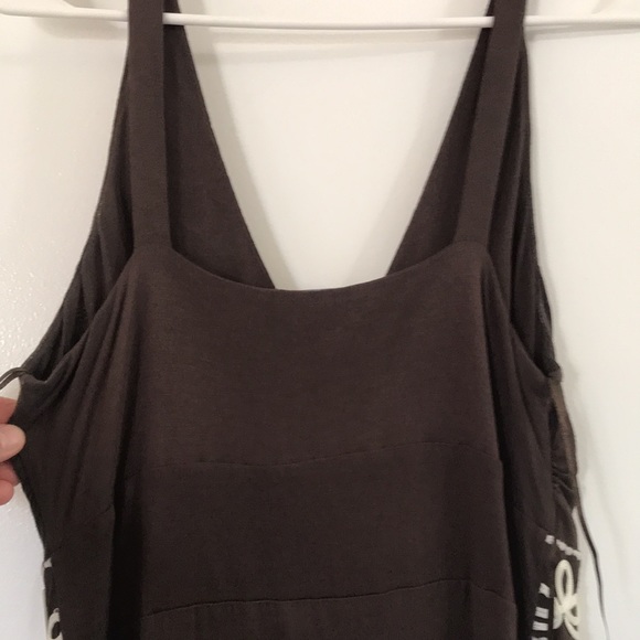 INC Sleeveless Brown Embroidered Maxi dress - Picture 3 of 6